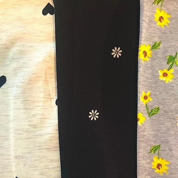 Set of 3 Fun and Girly Cotton Printed Leggings (Sz 10-12) - Picture 5 of 9